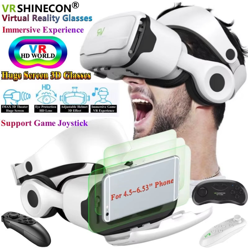 G02EF IMAX HD 3D Virtual Reality Headset - Stereo VR Glasses for iOS and Android with Gamepad Support