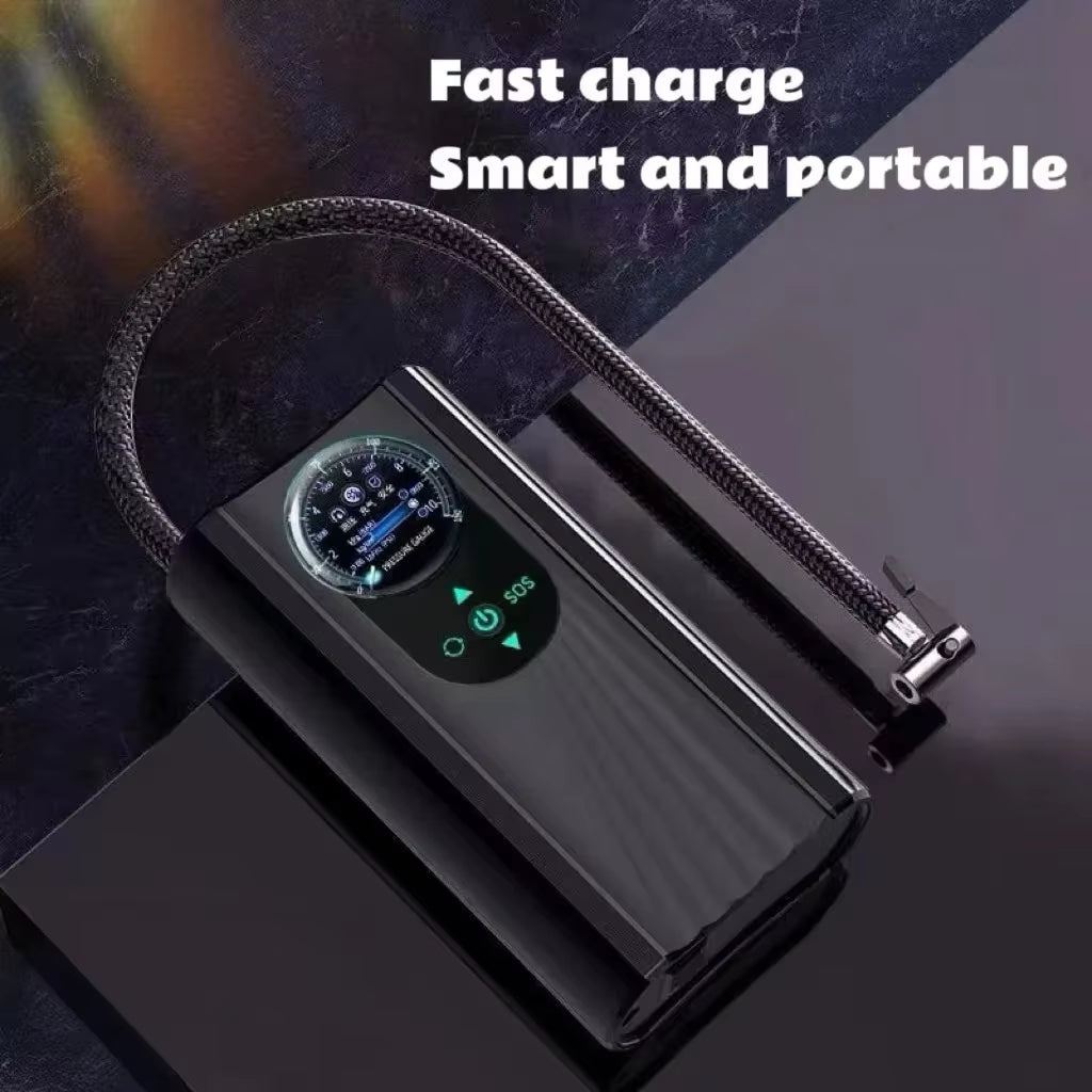 Electric Car Tire Air Pump with Integrated Barometer