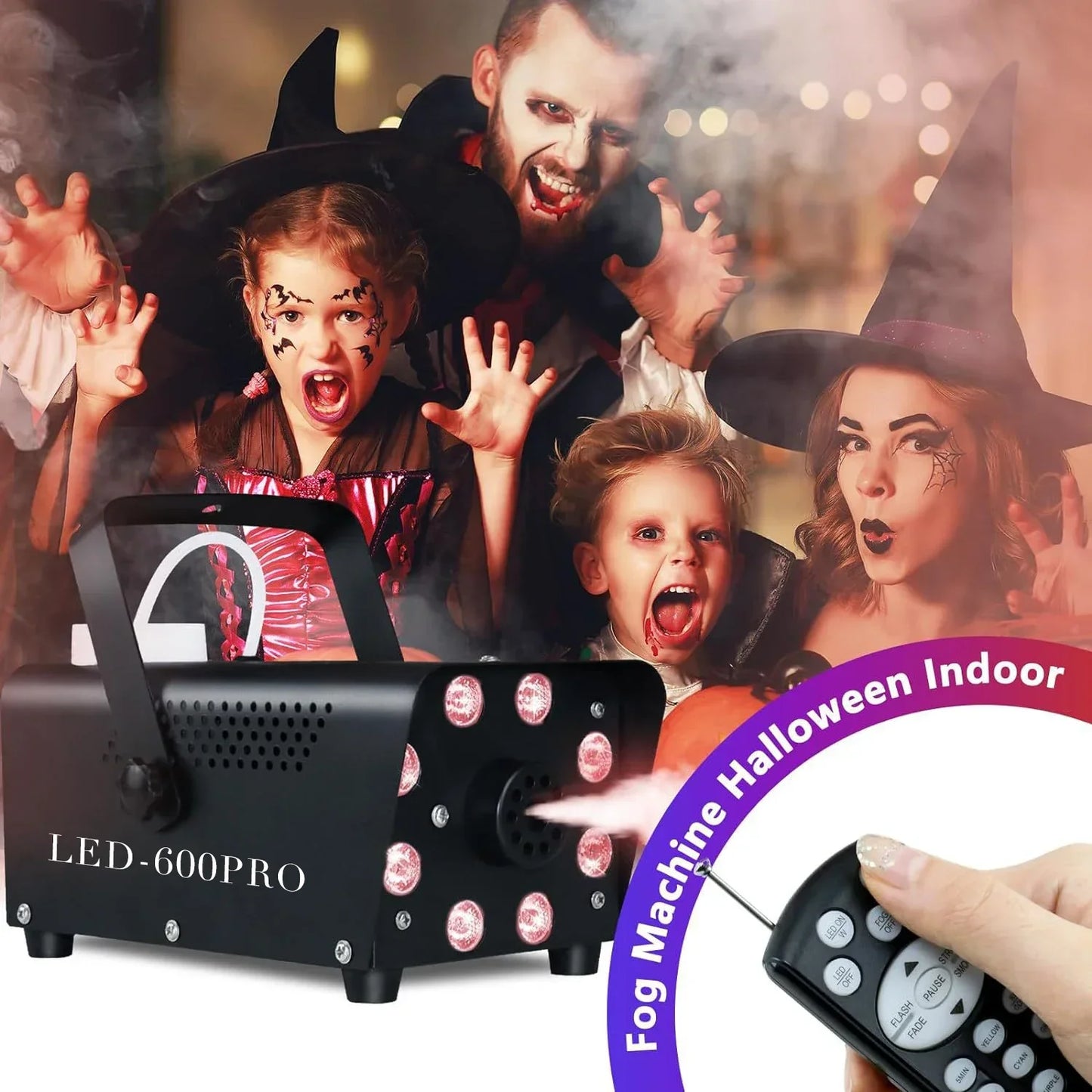 New LED Timer Disco Smoke Machine 500W Remote Dj Halloween Smoke Spraying Equipment Christmas Wedding Party Stage Fog Machine