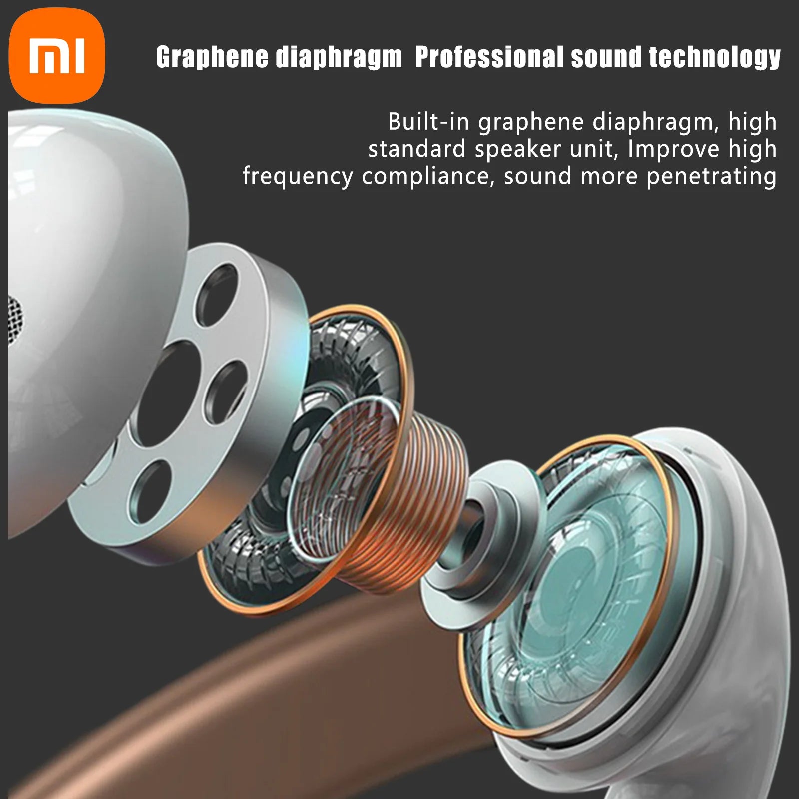 XIAOMI AP05 True Wireless Earbuds with HIFI Stereo Sound and Bluetooth 5.3,  Sports Earphones with Microphone for Android and iOS