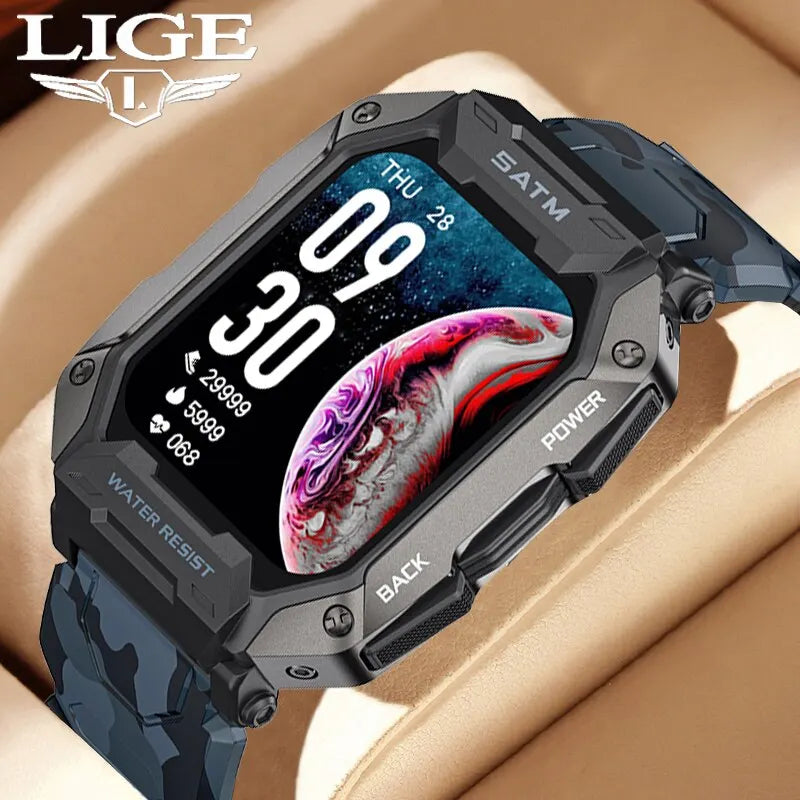 New Smart Watch for Men Bluetooth Full Touch Screen 5ATM Waterproof Watches Sports Fitness Smartwatch Man Relogio Masculino